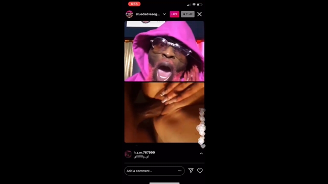 Pareja follando en un live de Instagram