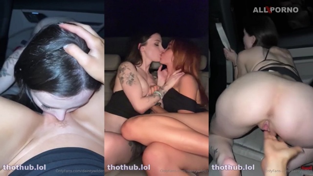 Zoey Luna and Dainty Wilder Lesbian Sex in the Car